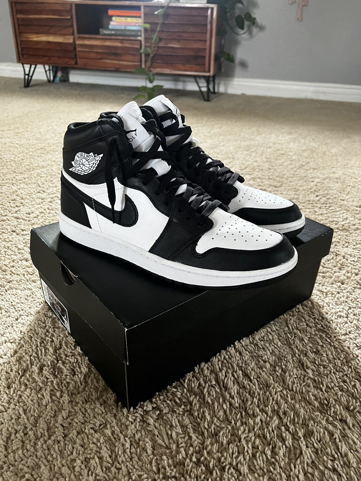 Jordan Brand × Nike Nike Air Jordan 1 High OG Golf Panda | Grailed