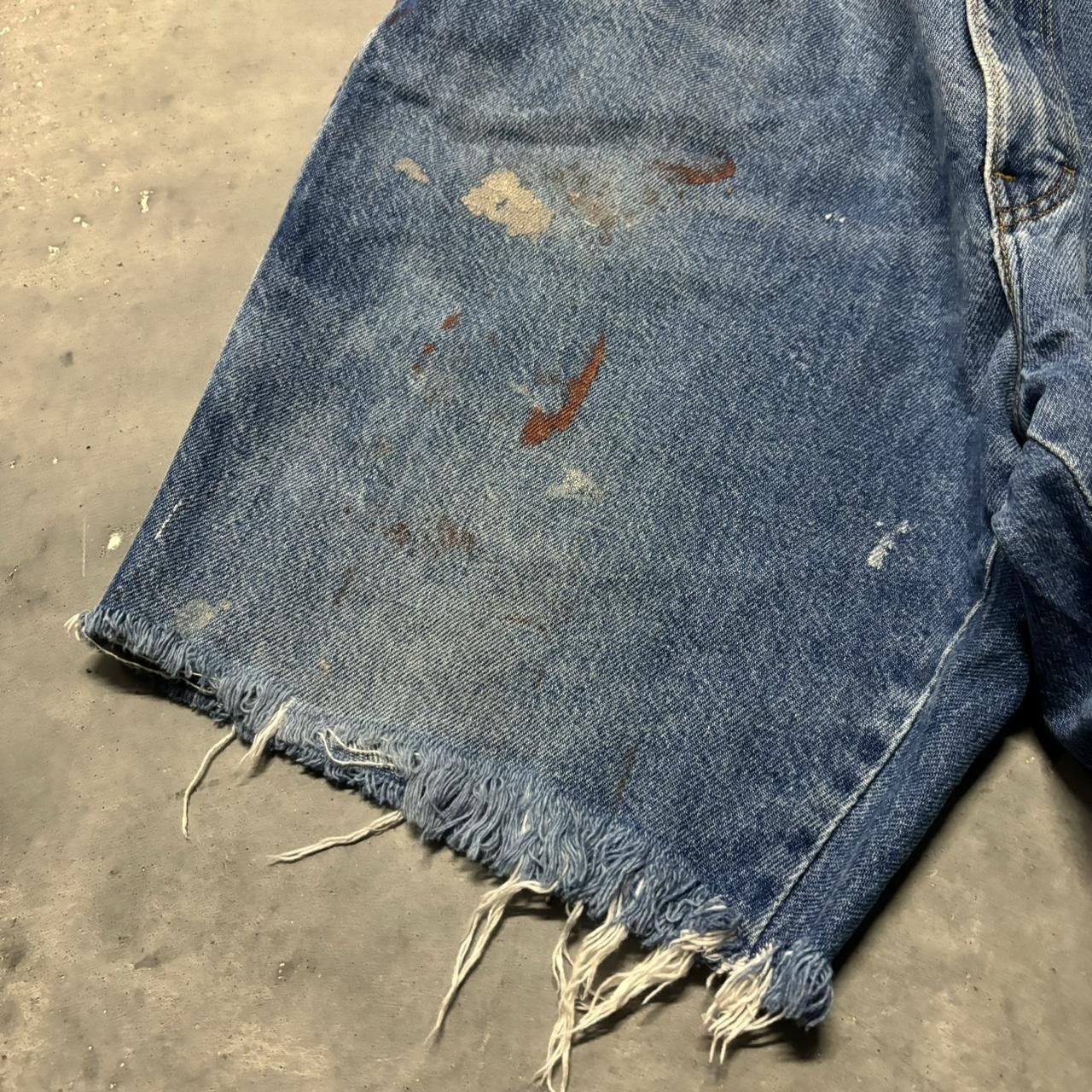 Japanese Brand × Vintage Crazy Vintage Y2K/2000s Grunge Cut Off Denim Jean Shorts Jorts! Size US 34 / EU 50 - 4 Thumbnail