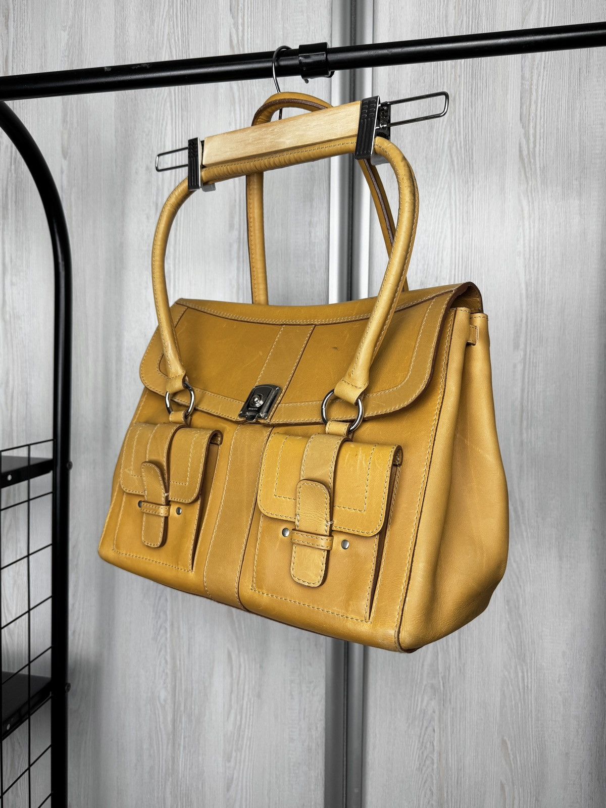 Bogner Bogner Beige Brown Genuine Leather Satchel Shoulder bag Size ONE SIZE - 3 Thumbnail