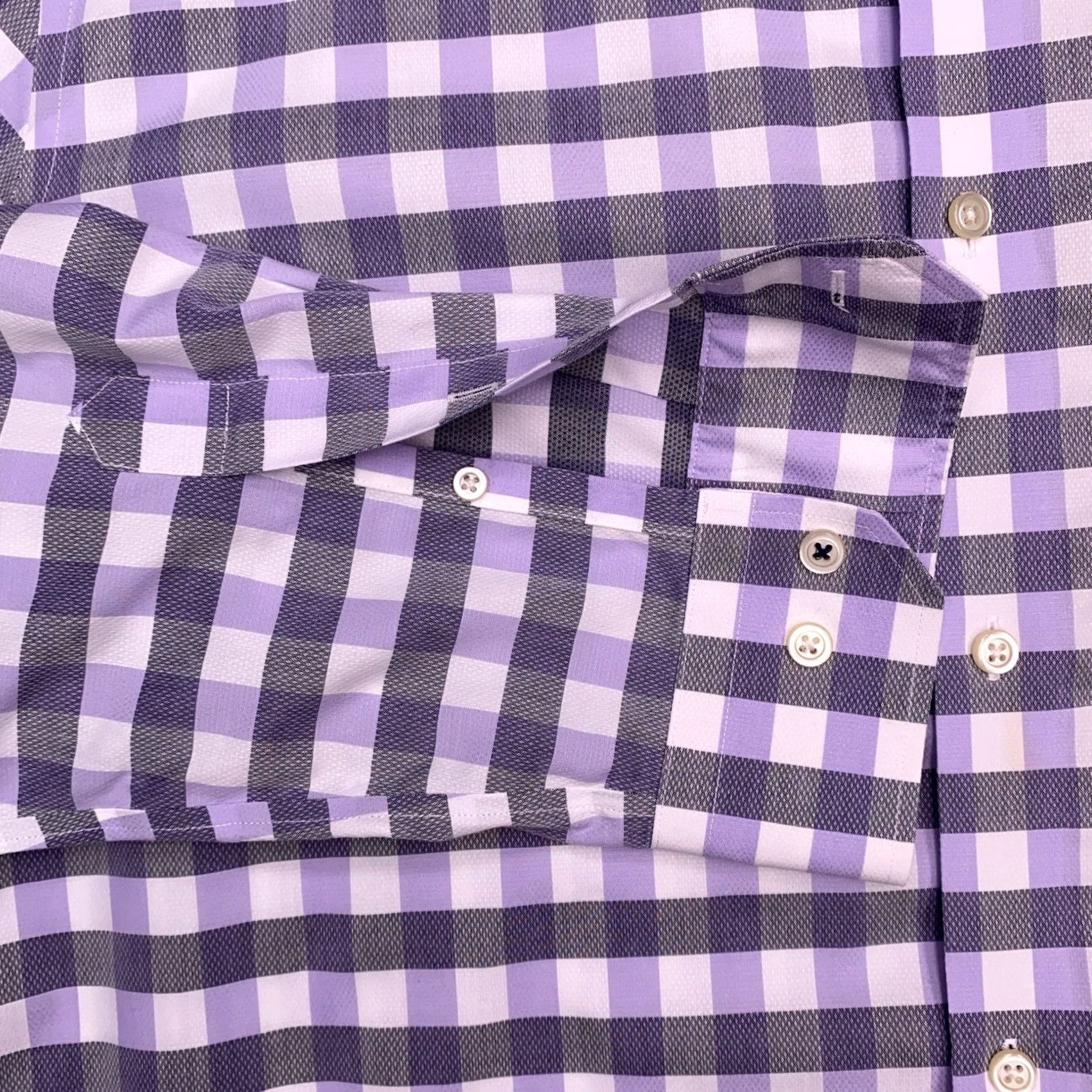 Banana Republic Banana Republic Shirt Mens XL Purple Button-Up Non Iron Check Size US XL / EU 56 / 4 - 6 Thumbnail