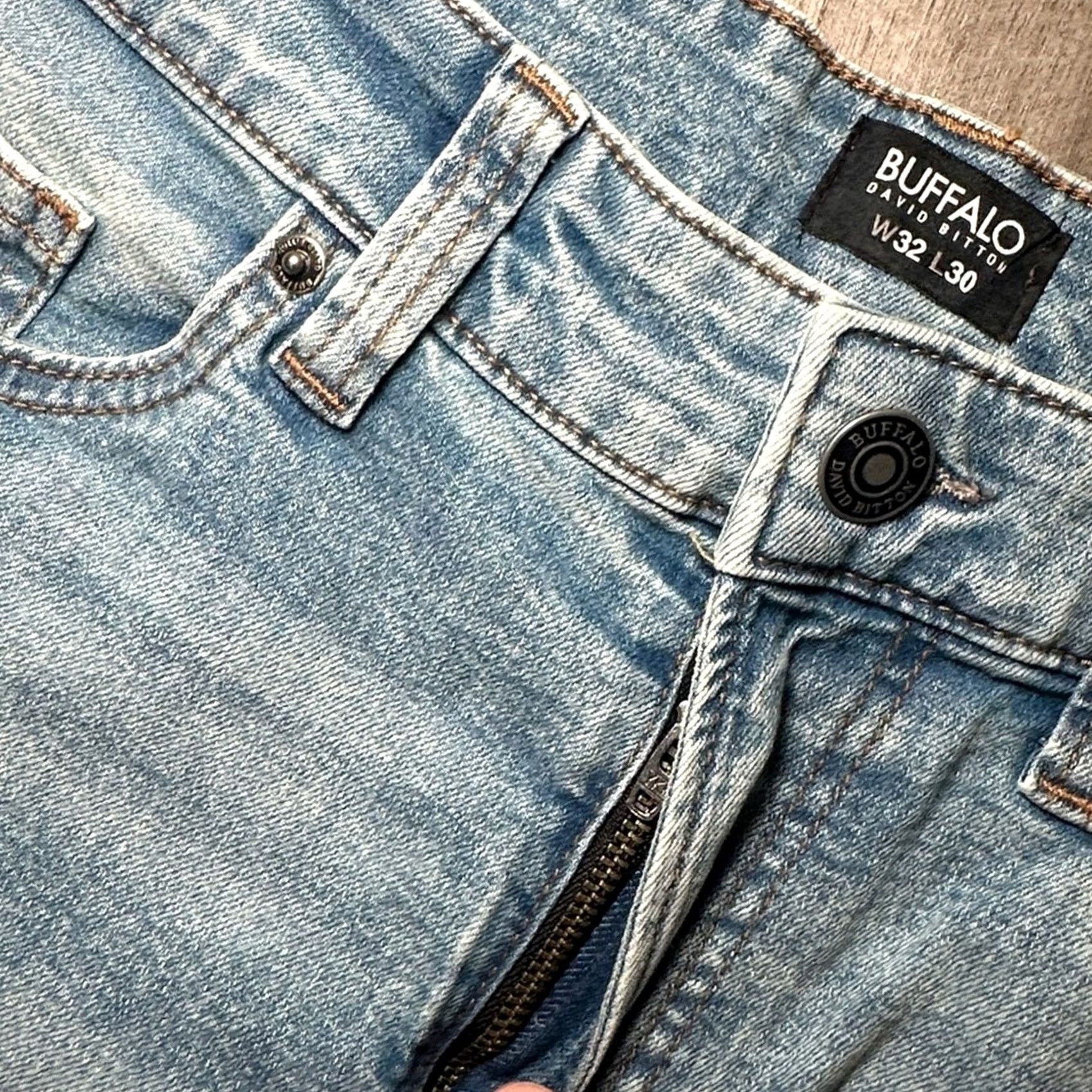 Buffalo David Bitton Buffalo David Bitton Jeans Driven Relaxed Straight Men 32 Inseam 30 Blue NWT 80/19/1 Cotton Polyester Elastane Size US 32 / EU 48 - 7 Thumbnail