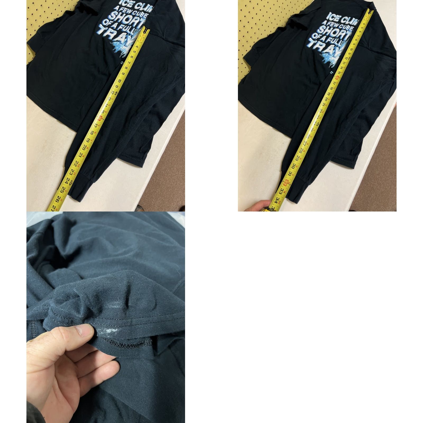 Gildan Mens XL Ouray Colorado Black Long Sleeve Black T-shirt Graphic Size US XL / EU 56 / 4 - 8 Thumbnail