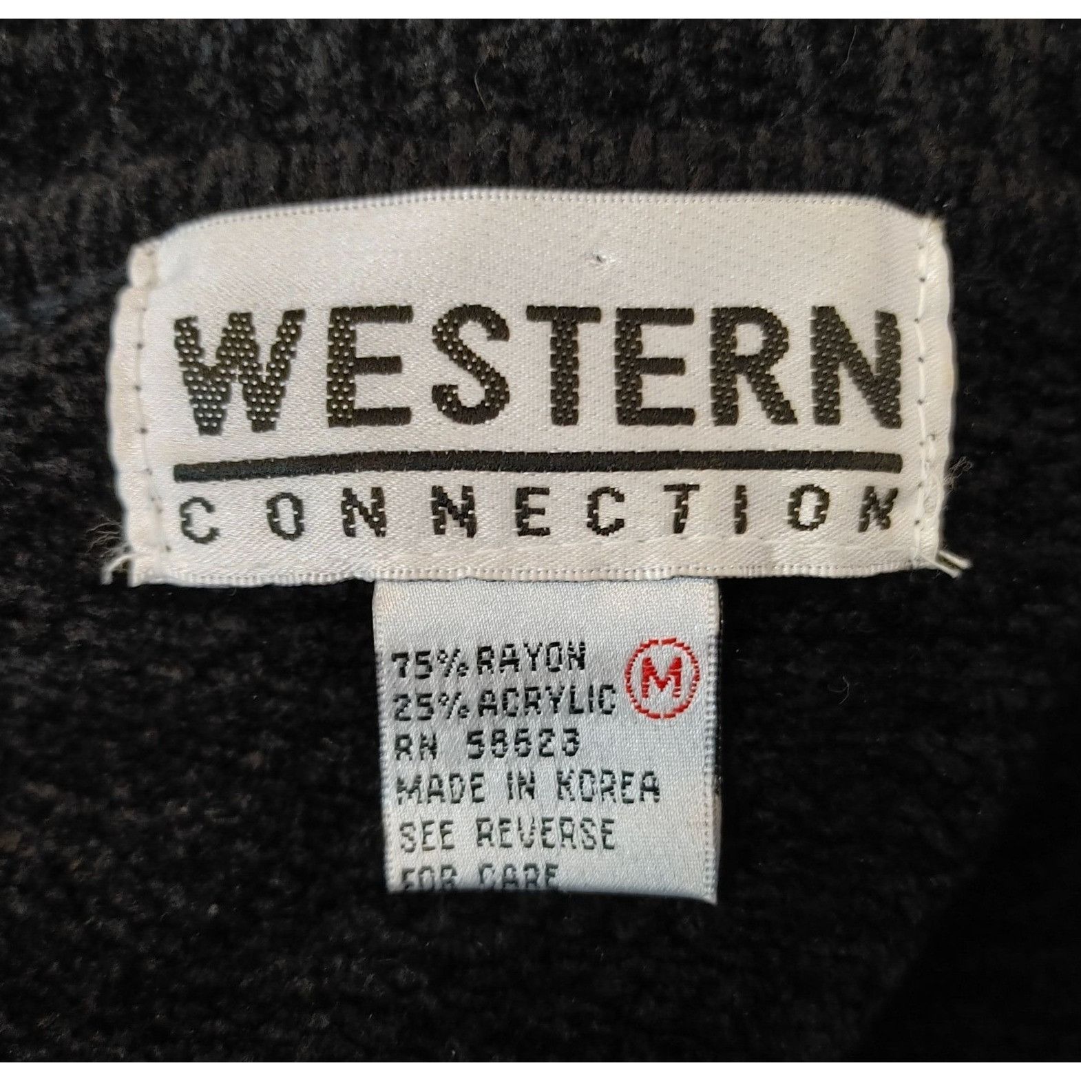 Other WESTERN CONNECTION Womens M Black Cozy Soft Short Sleeve V-N Size M / US 6-8 / IT 42-44 - 3 Thumbnail