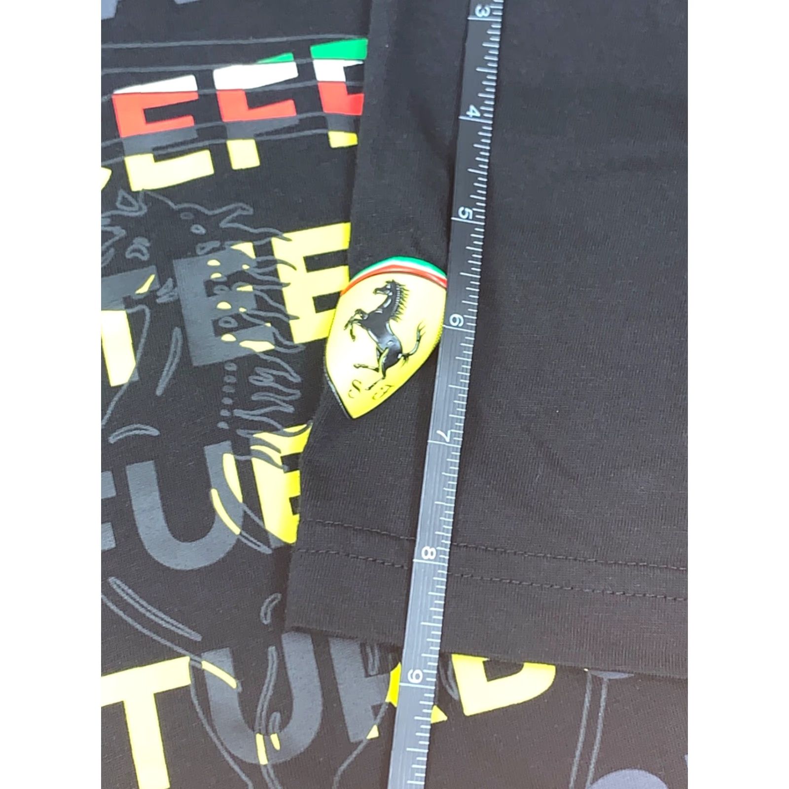 Puma Puma Ferrari Big Shield Short Sleeve T-Shirt Dry-Cell Black Mens Large Size US L / EU 52-54 / 3 - 8 Thumbnail