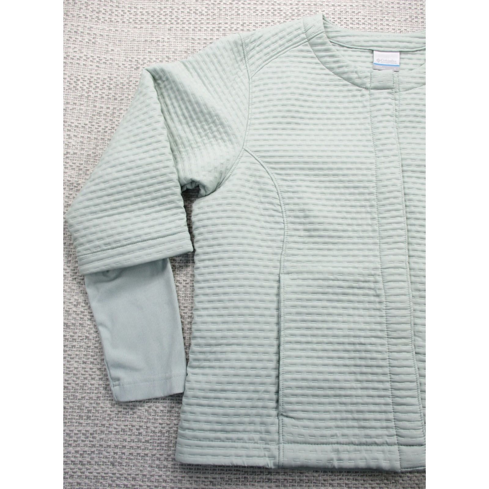 Doublet Columbia Jacket Womens Large Light Green Double Sleeve Textured Snap Up Size L / US 10 / IT 46 - 4 Thumbnail