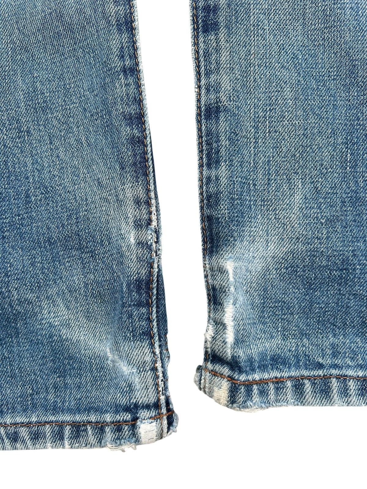 Kapital Thrashed Vintage Levis big E Selvedge Repair Denim jeans Size US 30 / EU 46 - 9 Thumbnail