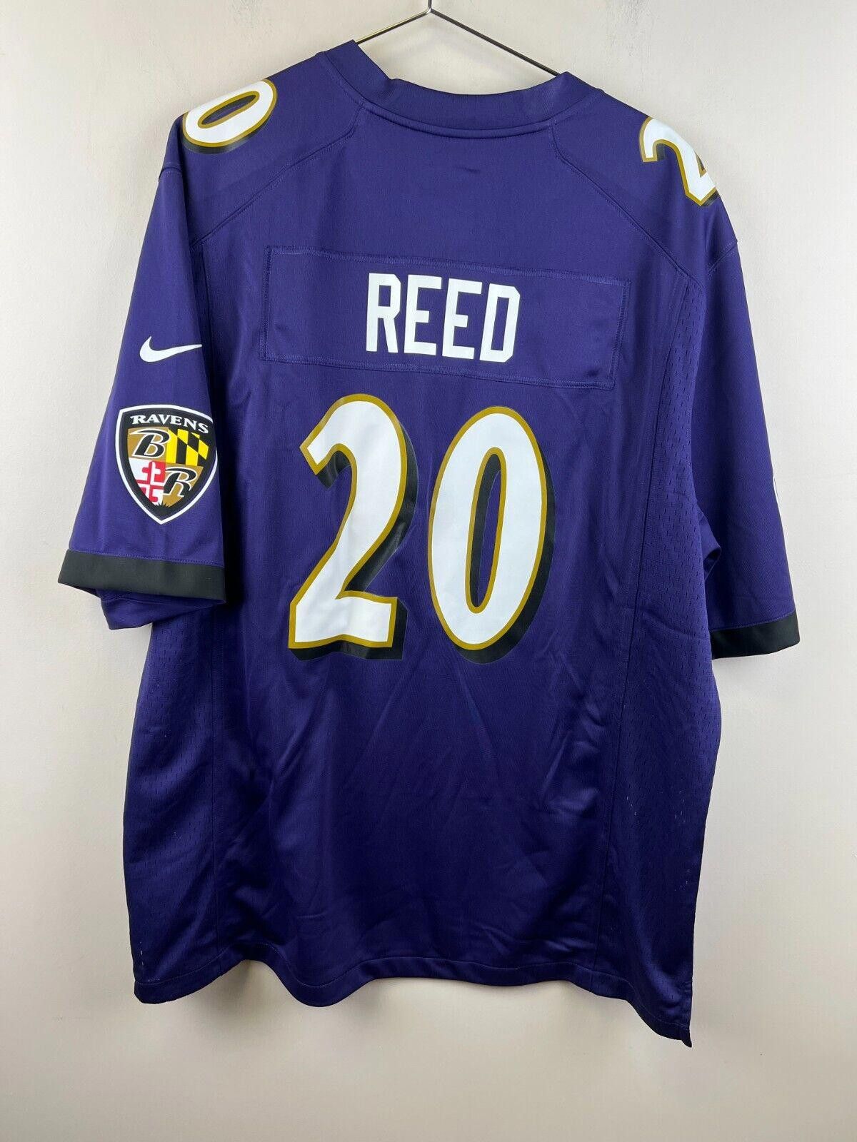 Baltimore Ravens Ed Reed #20 Nike Game Jersey Men's XL