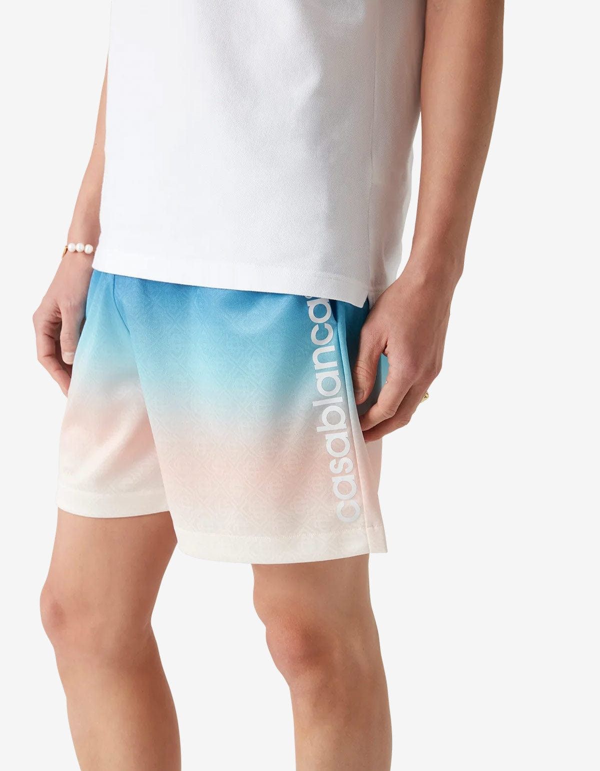 Casablanca Casablanca Blue Gradient Football Shorts Size US 32 / EU 48 - 2 Thumbnail