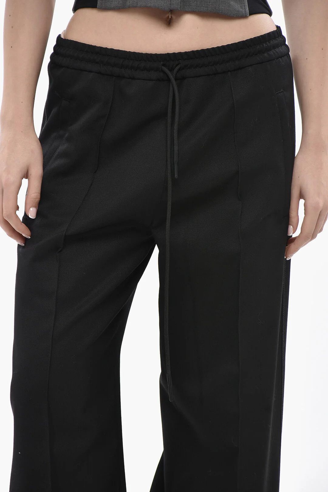 Marni og1mm0326 Virgin Wool Trousers in Black Size 26" / US 2 / IT 38 - 3 Thumbnail