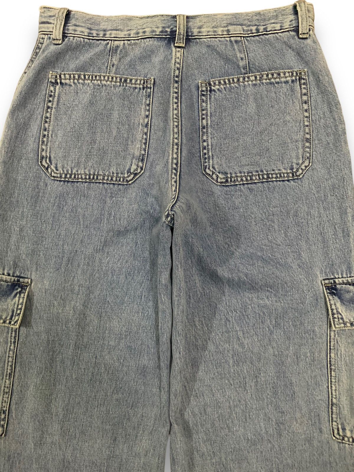 GU × Japanese Brand × Jun Takahashi Vintage Japanese Brand GU Baggy Fatigue Cargo Jeans Size US 30 / EU 46 - 12 Thumbnail
