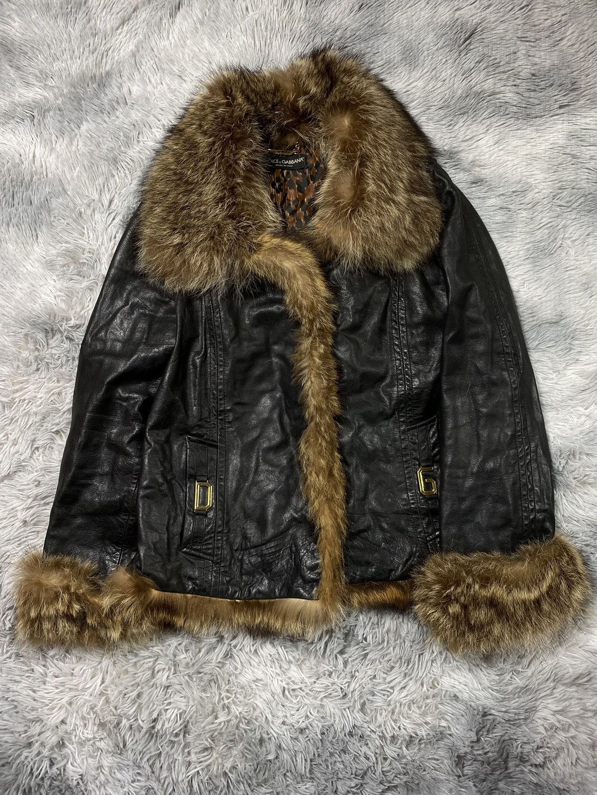 Dolce & Gabbana × Leather × Vintage Dolce & Gabbana Shearling Leather Jacket | Japanese Brand Size M / US 6-8 / IT 42-44 - 1 Thumbnail
