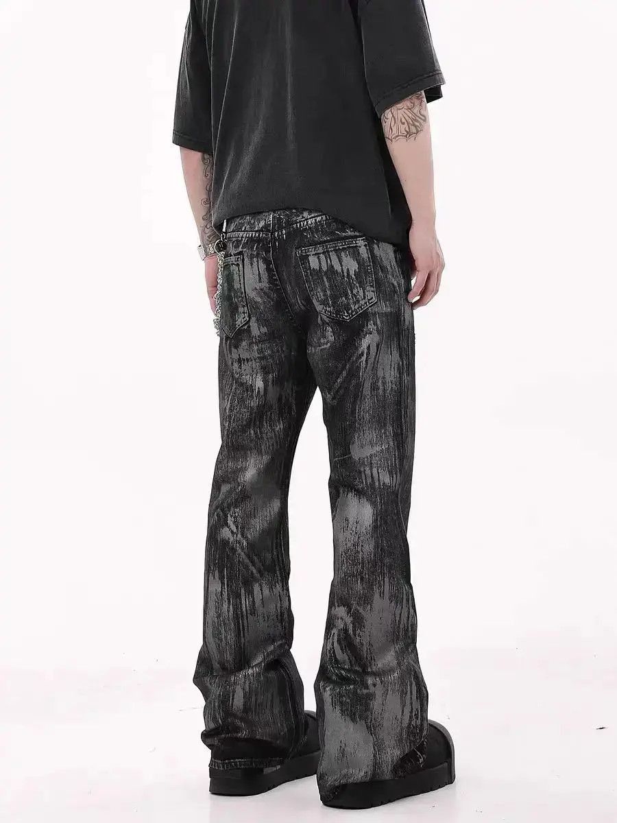 Japanese Brand Coated and brushed wax micro jeans zip design Size US 32 / EU 48 - 3 Thumbnail