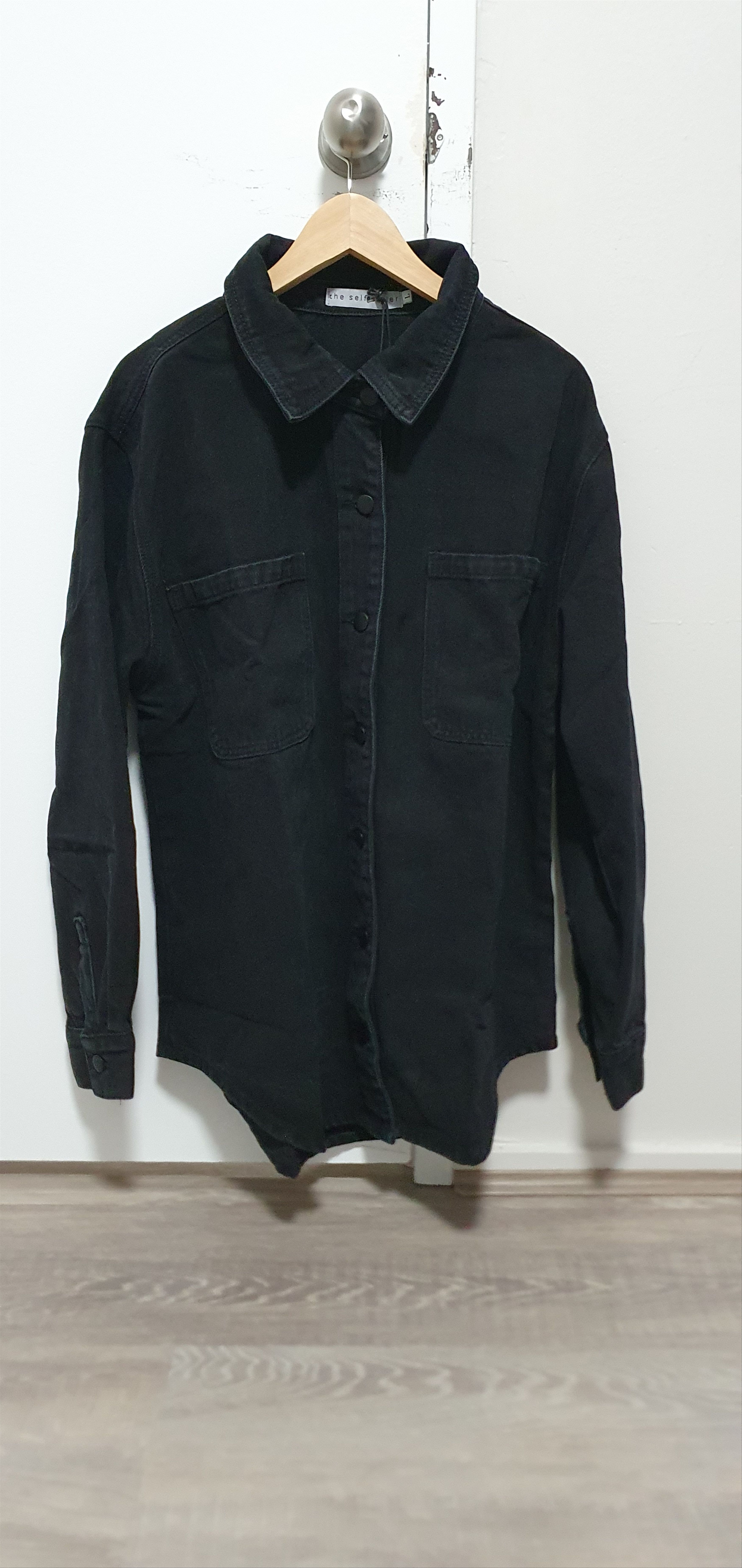 Other The Self Styler Black Denim Jacket Size L / US 10 / IT 46 - 3 Thumbnail