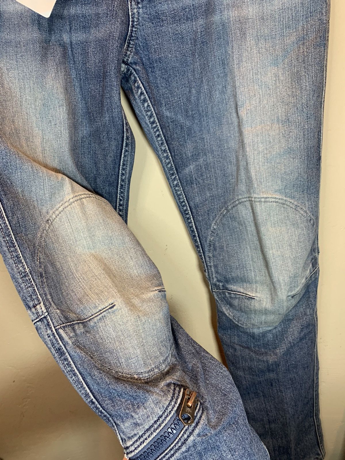 Designer × G-Star RARE New G-Star Raw Pilot 3D Slim Zip Knee Faded Denim Jeans Size US 28 / EU 44 - 3 Thumbnail