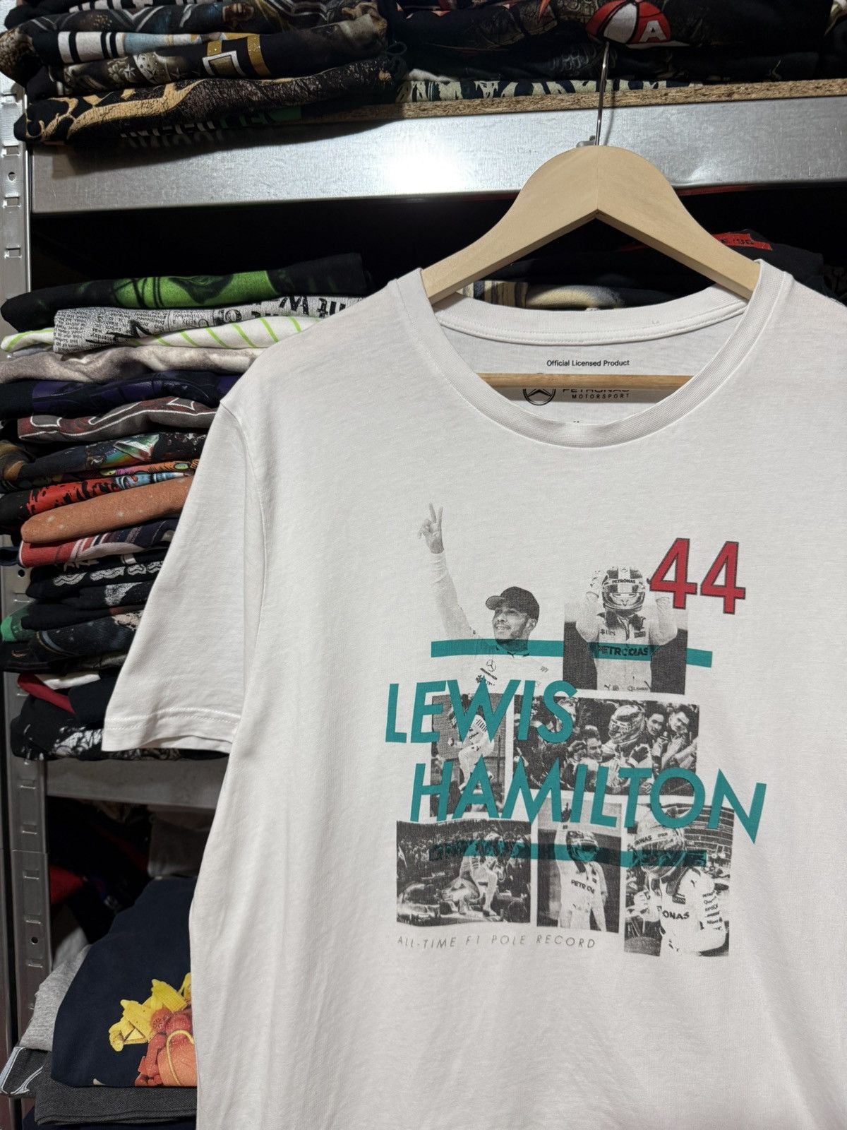 Formula 1 Lewis Hamilton Petronas Time F1 Records Racing Retro T-Shirt Size US XL / EU 56 / 4 - 3 Thumbnail