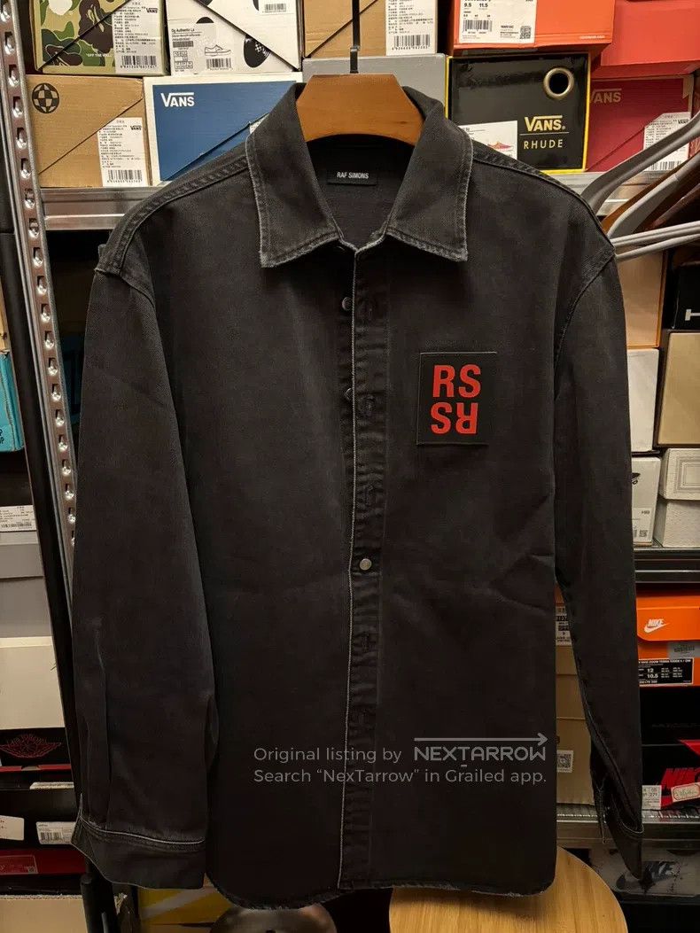 Raf Simons Raf Simons RS leather brand denim long-sleeved shirt Size US L / EU 52-54 / 3 - 1 Thumbnail