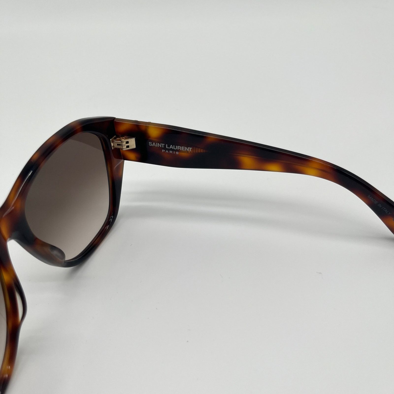 Yves Saint Laurent SAINT LAURENT Sunglasses, Havana Geometric Frame, Case, YSL Size ONE SIZE - 3 Thumbnail