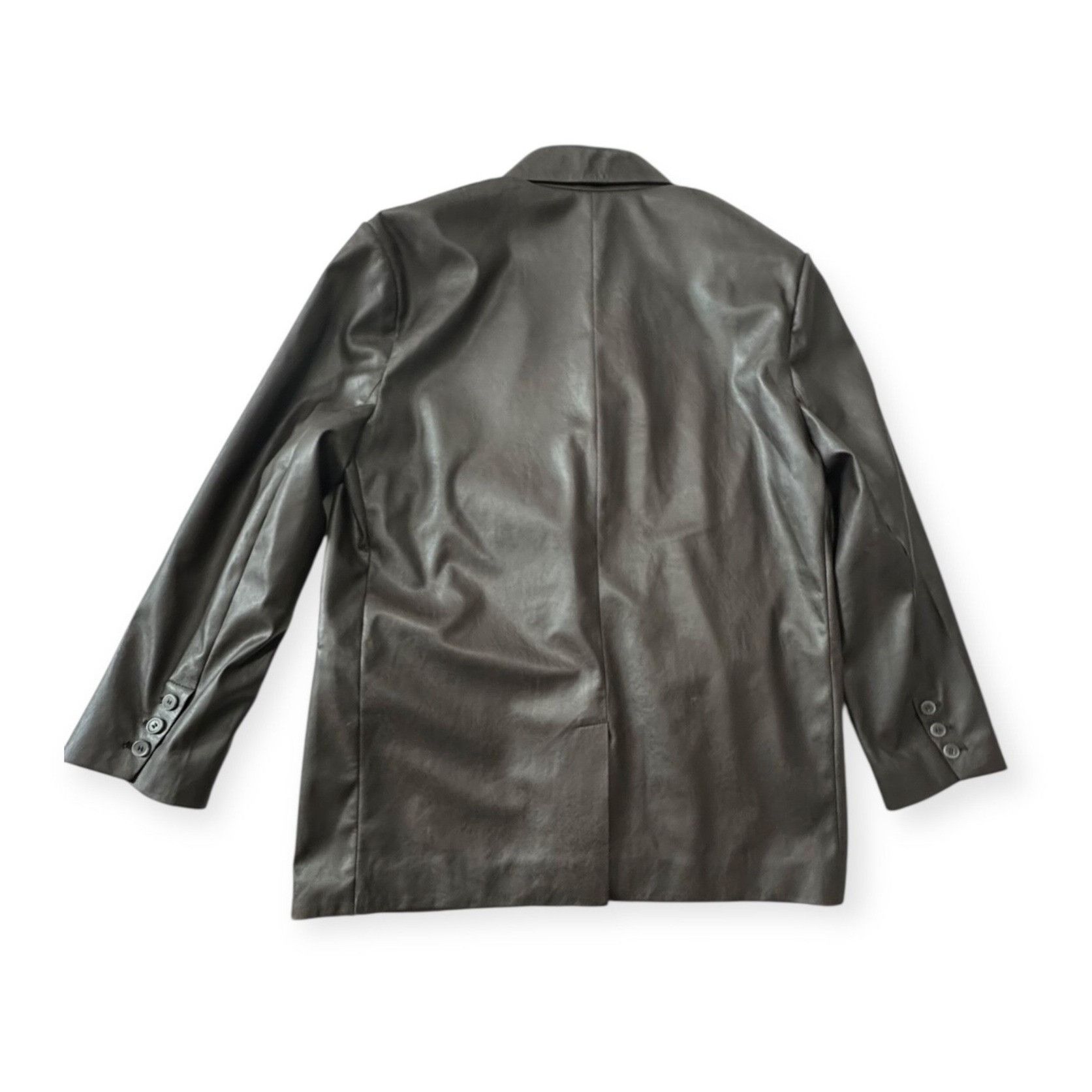 Brochu Walker Brochu Walker The Farley Single-Button Vegan Leather Blazer Size M / US 6-8 / IT 42-44 - 7 Thumbnail