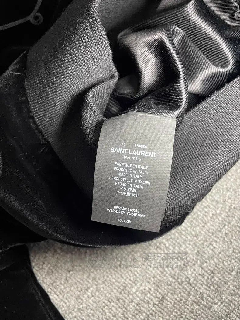 Saint Laurent Paris Saint Laurent Paris Black Velvet Court Jacket Size US S / EU 44-46 / 1 - 6 Thumbnail
