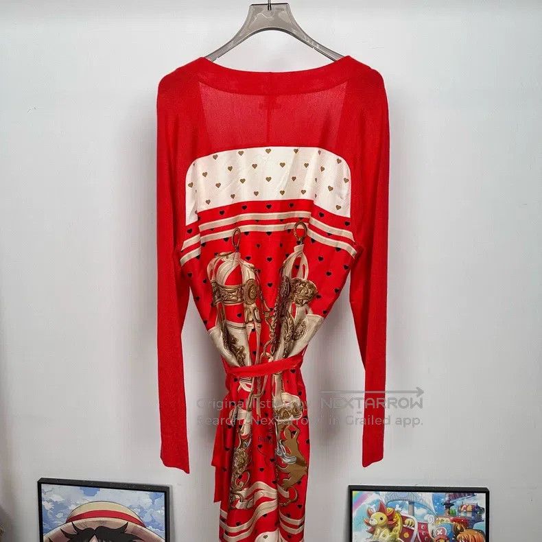 Hermes Hermes Long Reins Silk Knit Knit Open Front Jacket Size XS / US 0-2 / IT 36-38 - 2 Thumbnail