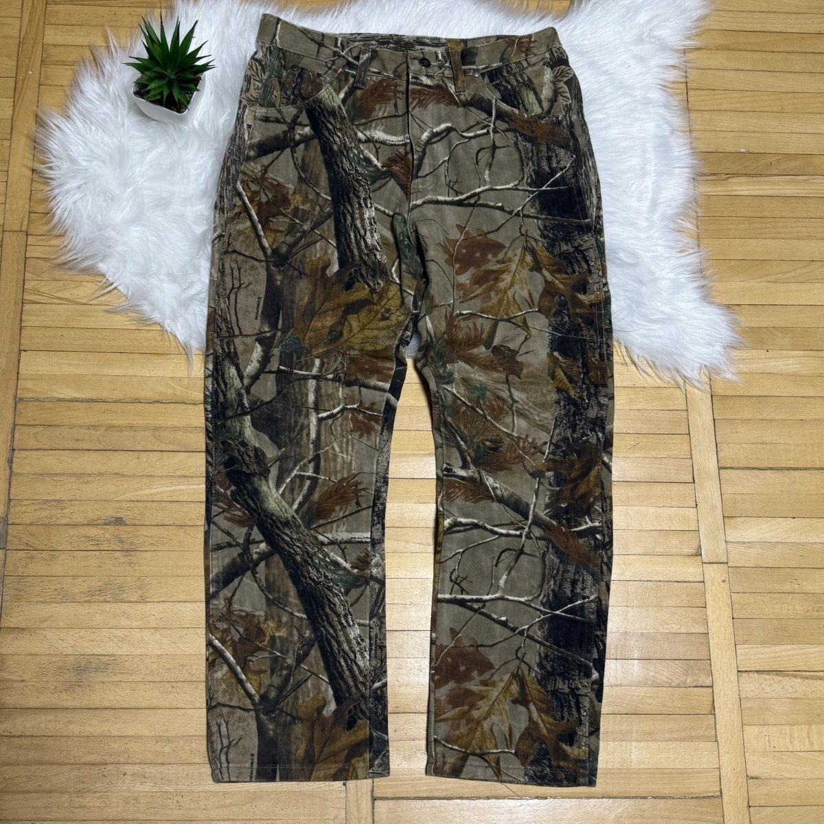 Wrangler 📌 Vintage Wrangler Realtree Camo Y2K Baggy Jeans Rare Size 38" / US 16 / IT 52 - 9 Thumbnail