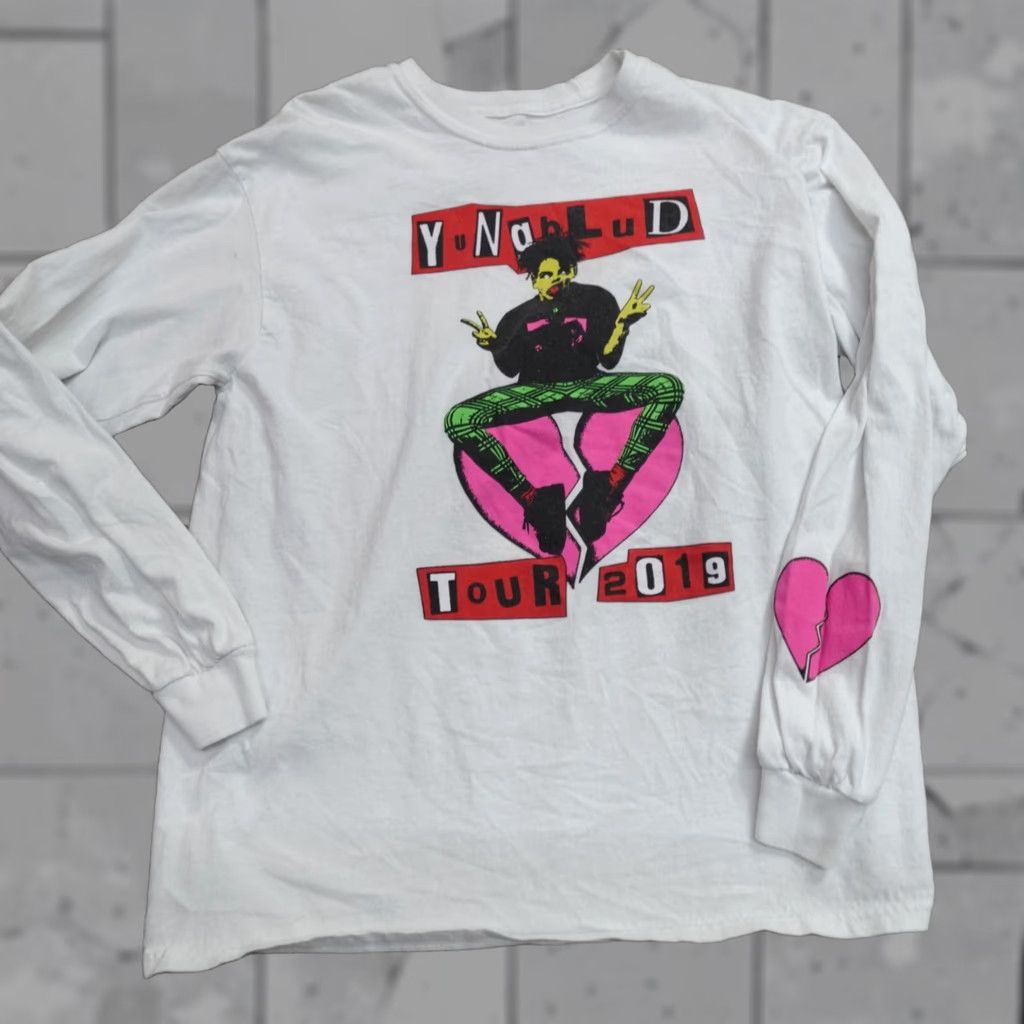 Doublet Yung Blud Womens T-Shirt Medium Gray 2019 Tour Double-Sided Crew Neck Long Sleeve Floral 100% Cotton Clothing Womens Size M / US 6-8 / IT 42-44 - 1 Thumbnail