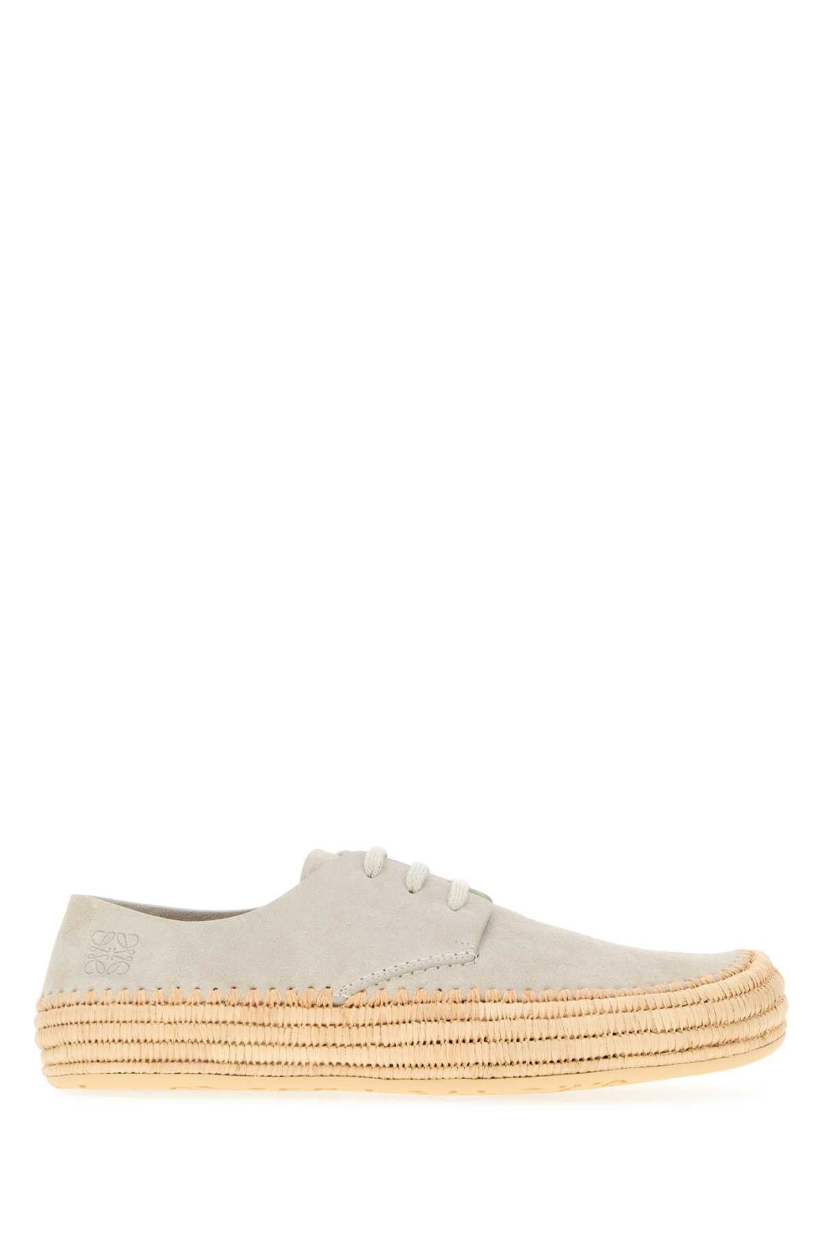 Loewe Light Grey Suede Rio Lace-Up Shoes Size US 12 / EU 45 - 1 Thumbnail