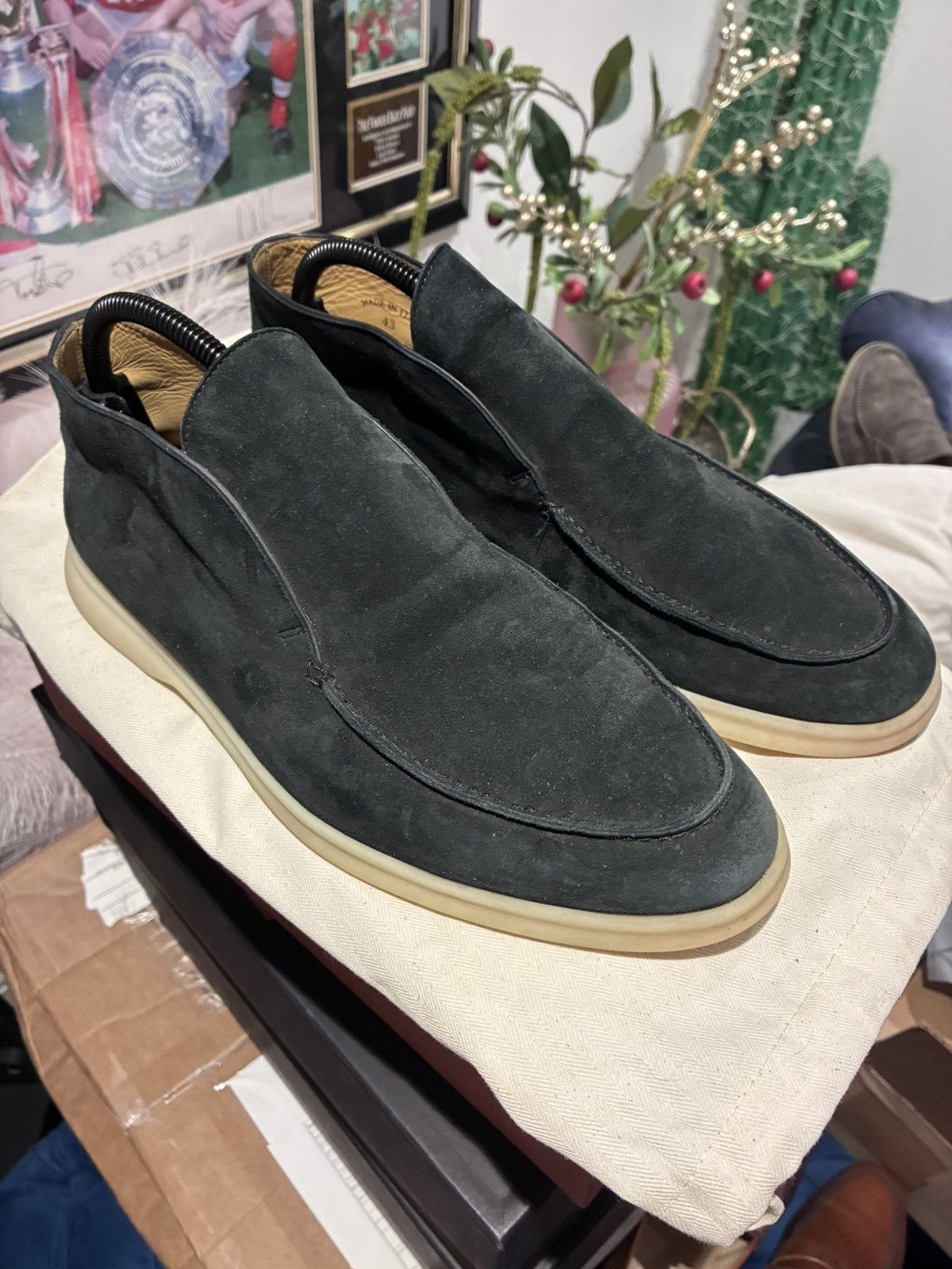 Loro Piana Loro piana dark grey/caviar open walk uk 9 eu 43 Size US 10 / EU 43 - 1 Thumbnail