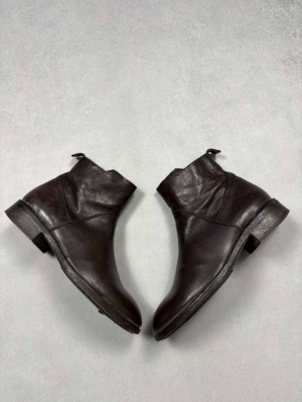 MoMA MOMA Handmade Distressed Brown Leather Zip Ankle Boots EU 41 Size US 8 / EU 41 - 1 Thumbnail