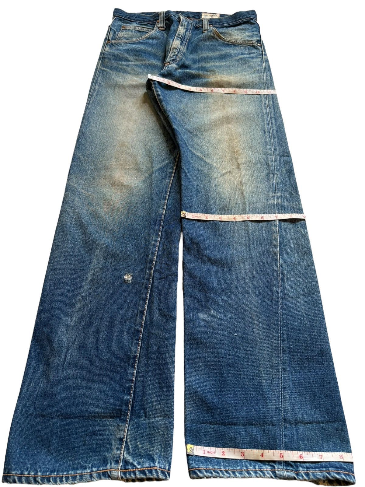 Vintage × Wrangler Vintage Wrangler Rusty Mud Wash Distressed Baggy Jeans Size US 30 / EU 46 - 14 Thumbnail
