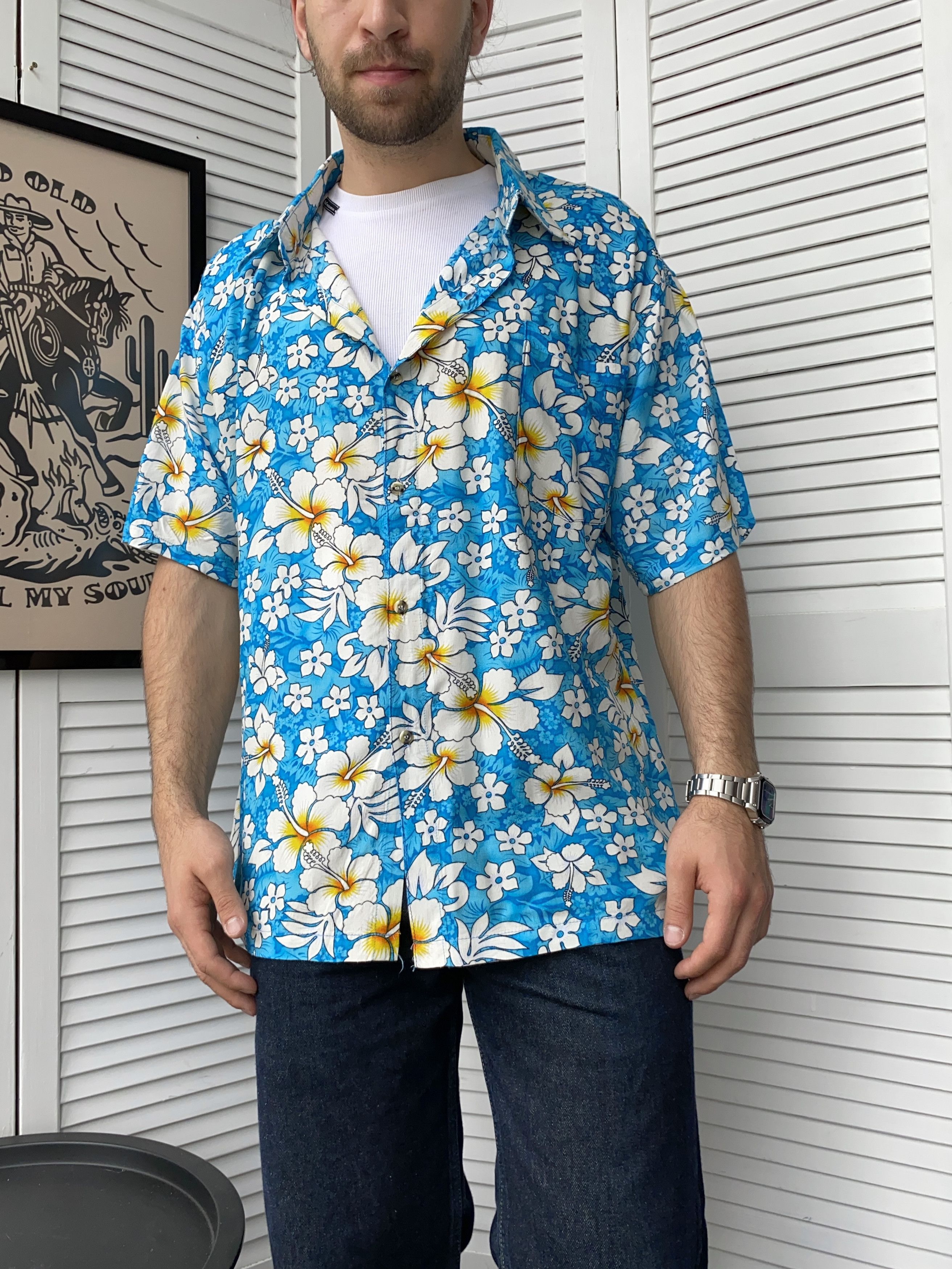 Vintage Vintage Hawaii Flora Button Up Shirt Oversized Size US XL / EU 56 / 4 - 6 Thumbnail