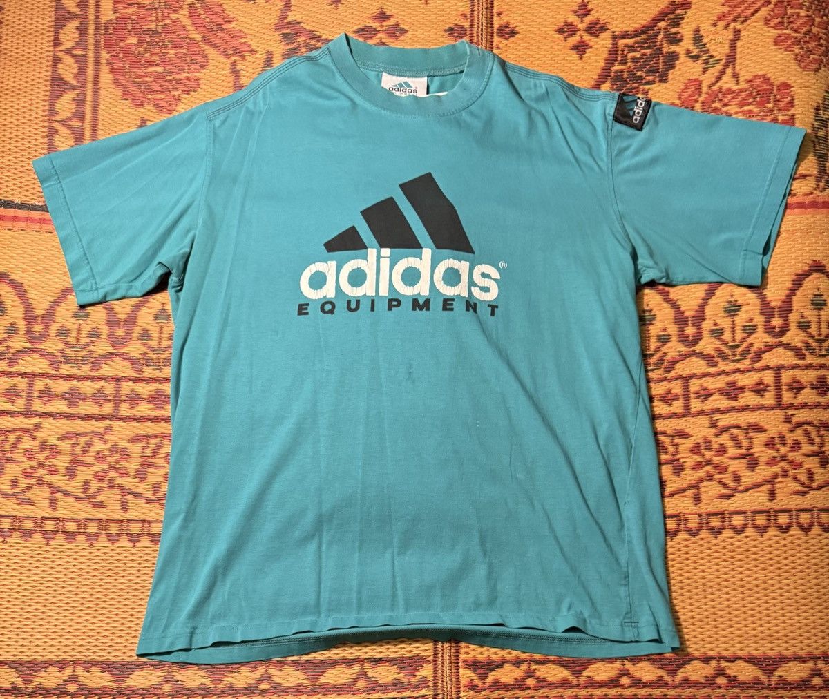 Adidas Vintage Adidas Equipment Perfectly Distressed T Shirt Size US L / EU 52-54 / 3 - 2 Thumbnail