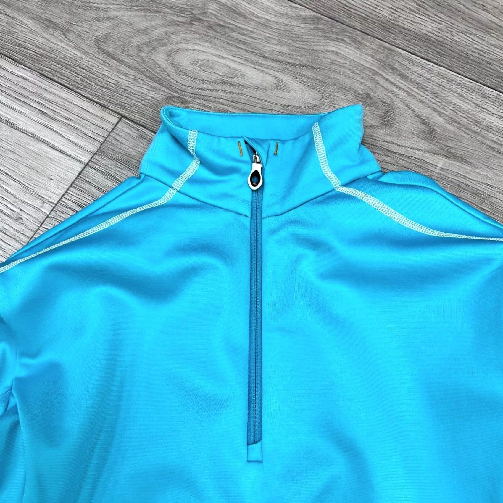 KJUS Kjus Systems Jumper Women's Size L Long Sleeve Zip Turquoise Activewear Shirt Womens L Jumper Size L / US 10 / IT 46 - 7 Thumbnail