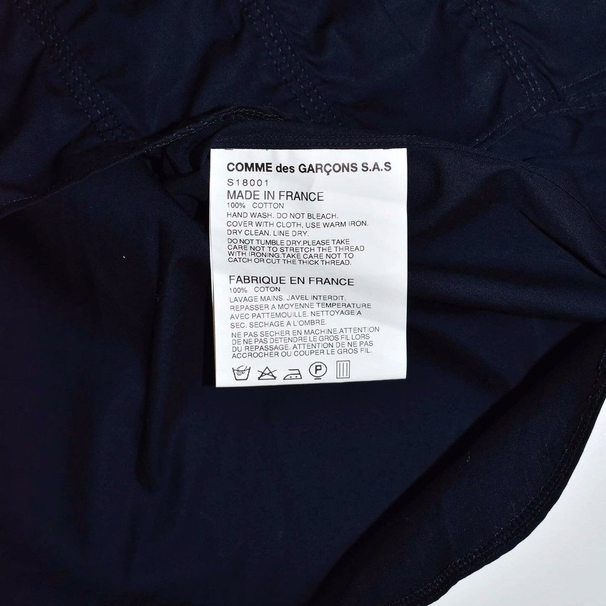 Comme des Garcons SHIRT COMME des GARÇONS SHIRT navy blue short sleeves shirt Size XS / US 0-2 / IT 36-38 - 5 Thumbnail