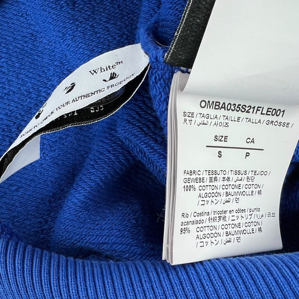 Off-White Off-White Tech Marker Arrows Blue Sweatshirt Size US S / EU 44-46 / 1 - 7 Thumbnail