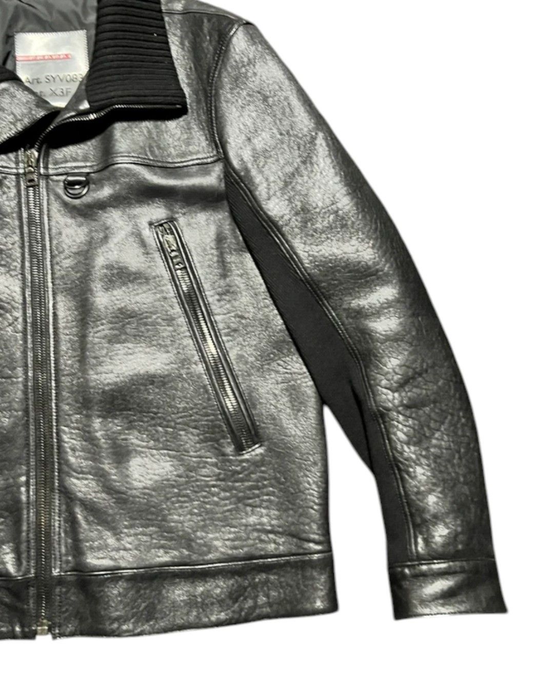 Prada RARE PRADA SPORT LEATHER FRONT WOOL JACKET Size US L / EU 52-54 / 3 - 3 Thumbnail
