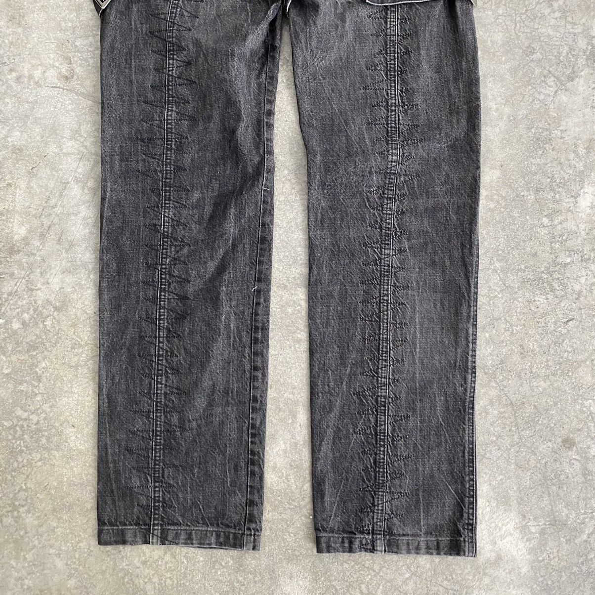 Versace 2004 Archive Versace Sanded Black Bondage Denim Jeans Size US 38 / EU 54 - 20 Thumbnail