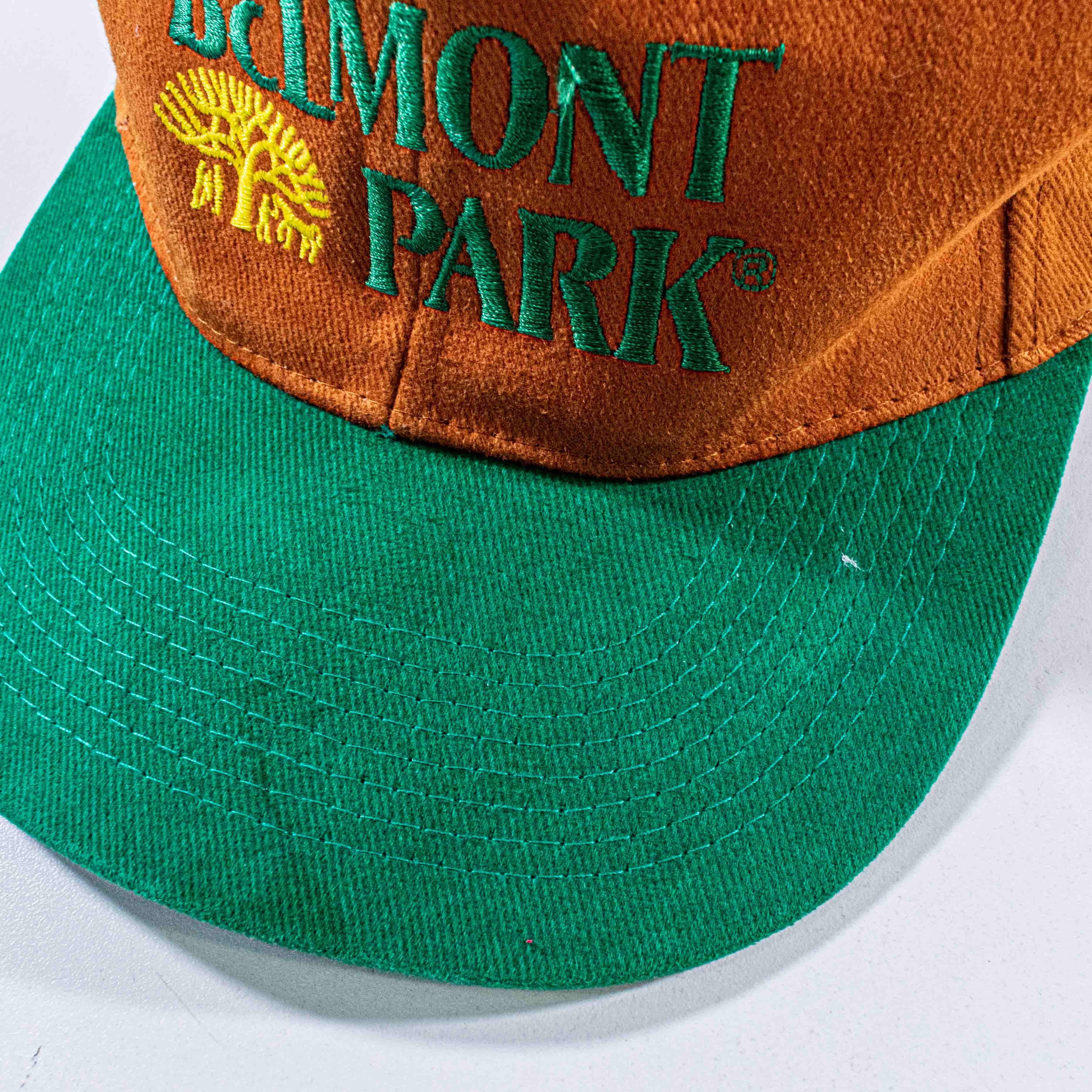 Vintage 90s Belmont Park Horse Racing Snapback Hat Orange Green Size ONE SIZE - 7 Thumbnail