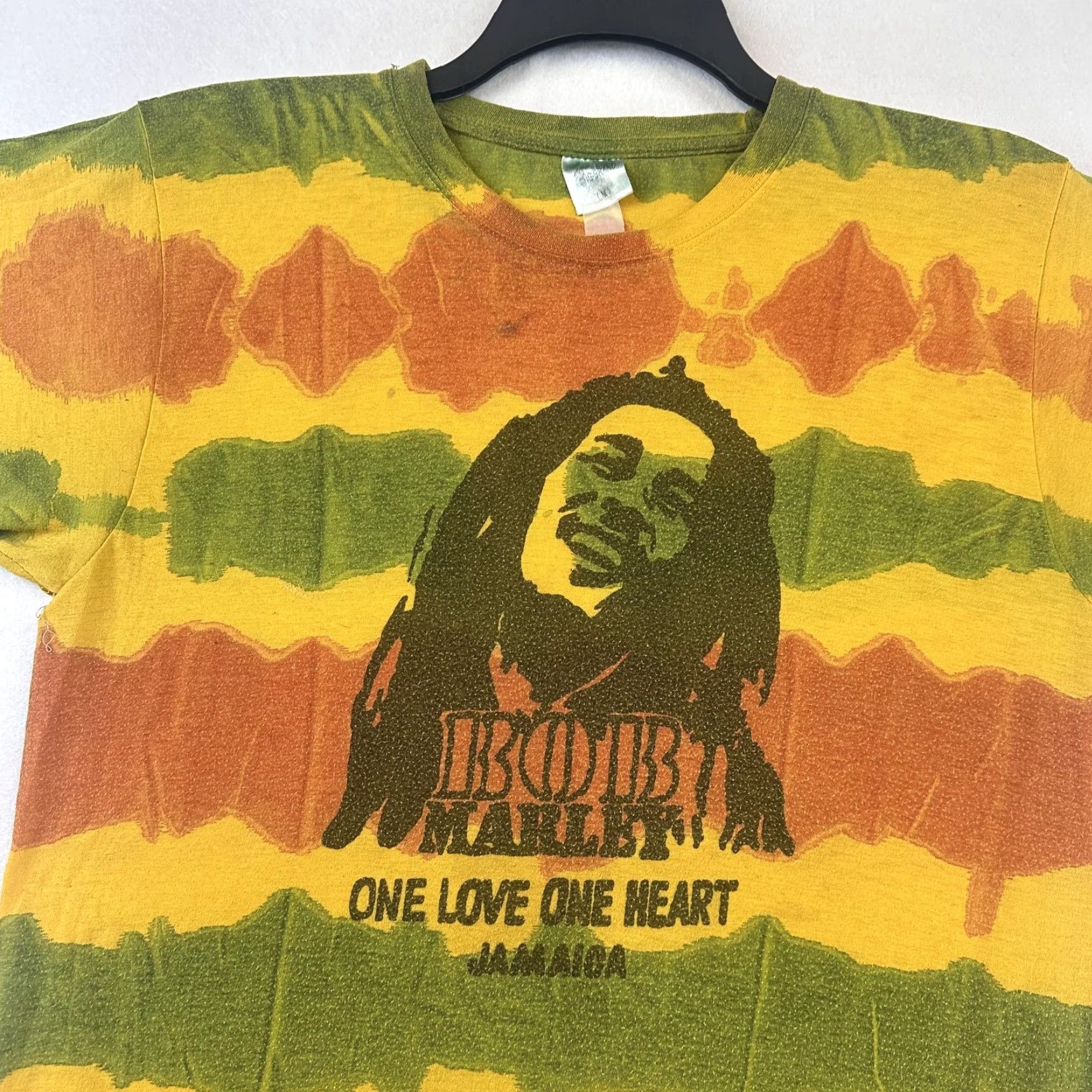 Vintage Bob Marley Shirt Mens Medium Tie Dye Reggae Jamaica Rasta One Love Graphic Tee Size US M / EU 48-50 / 2 - 3 Thumbnail