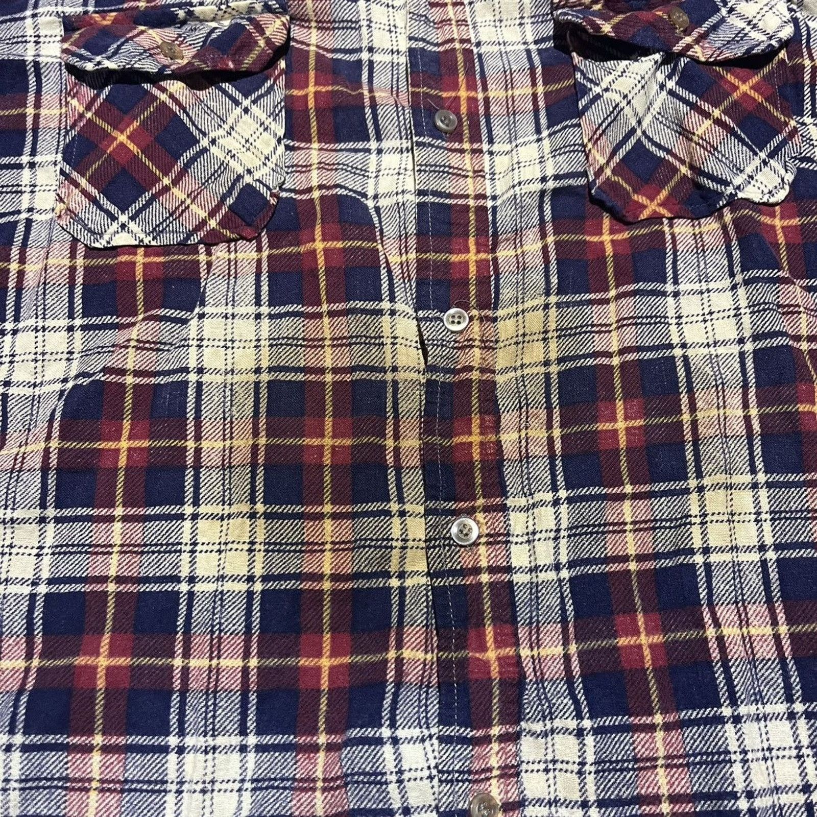 Vintage Vintage 70s Kingswell Kasuals Blue/Red Cotton Plaid Flannel Size US L / EU 52-54 / 3 - 2 Thumbnail