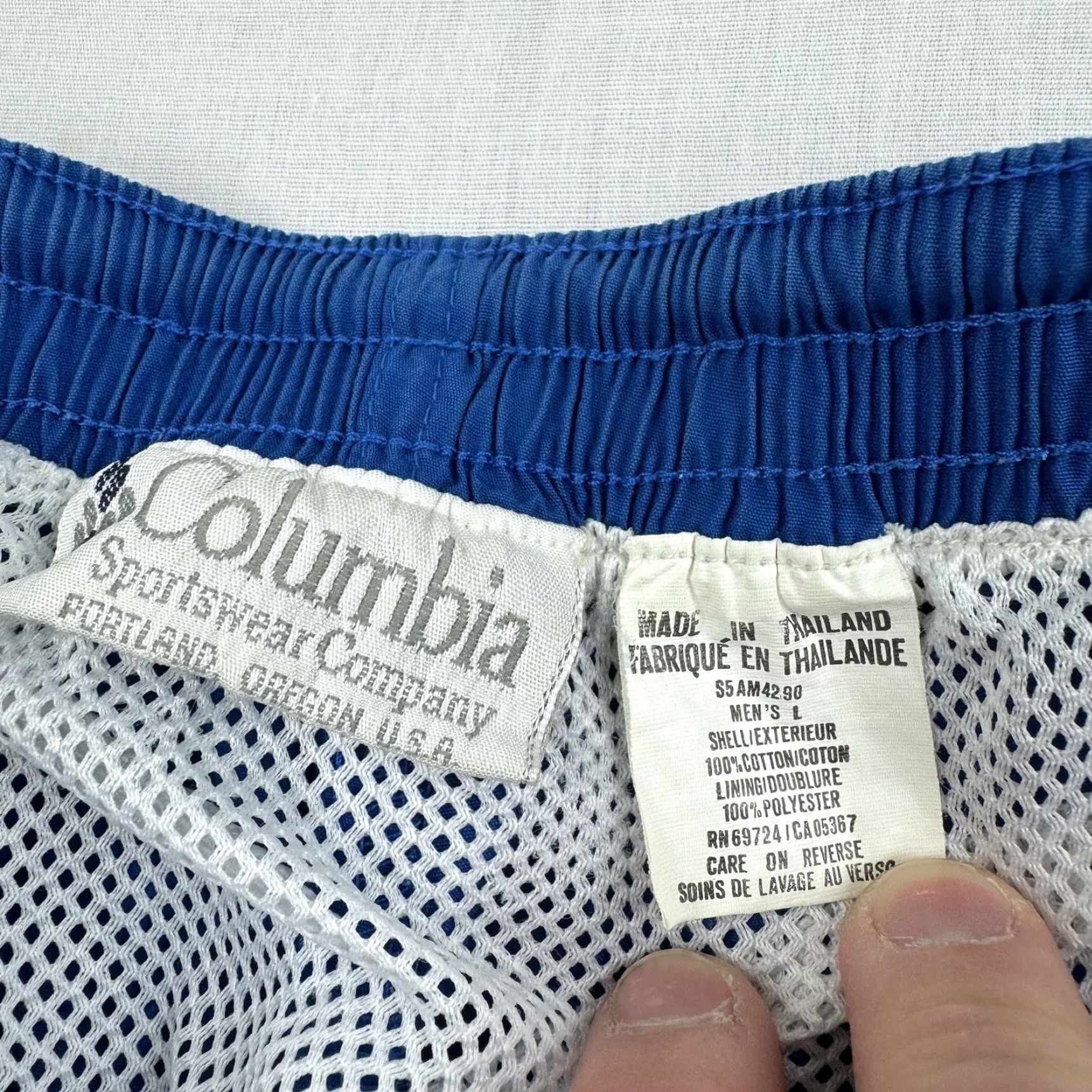 Vintage VINTAGE Columbia Swim Trunks Adult L Blue 90s Mens Trunks Size US 33 - 5 Thumbnail