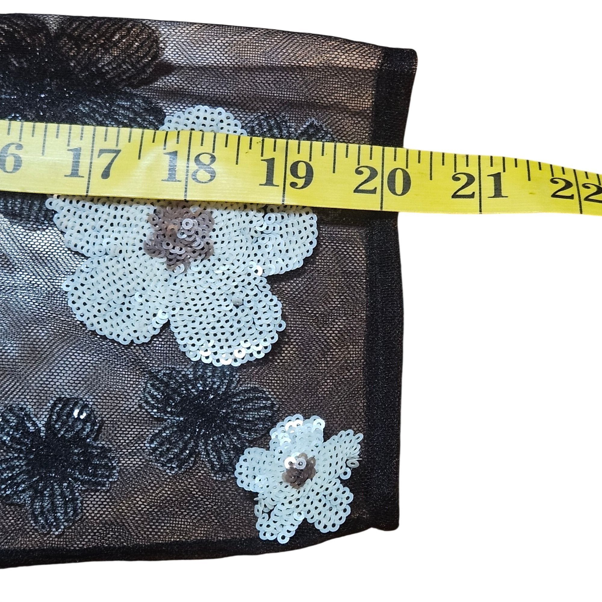 Other ALEXACHUNG Women Mesh Floral Top 4 Black Sheer Sequin Y2K Co Size S / US 4 / IT 40 - 9 Thumbnail