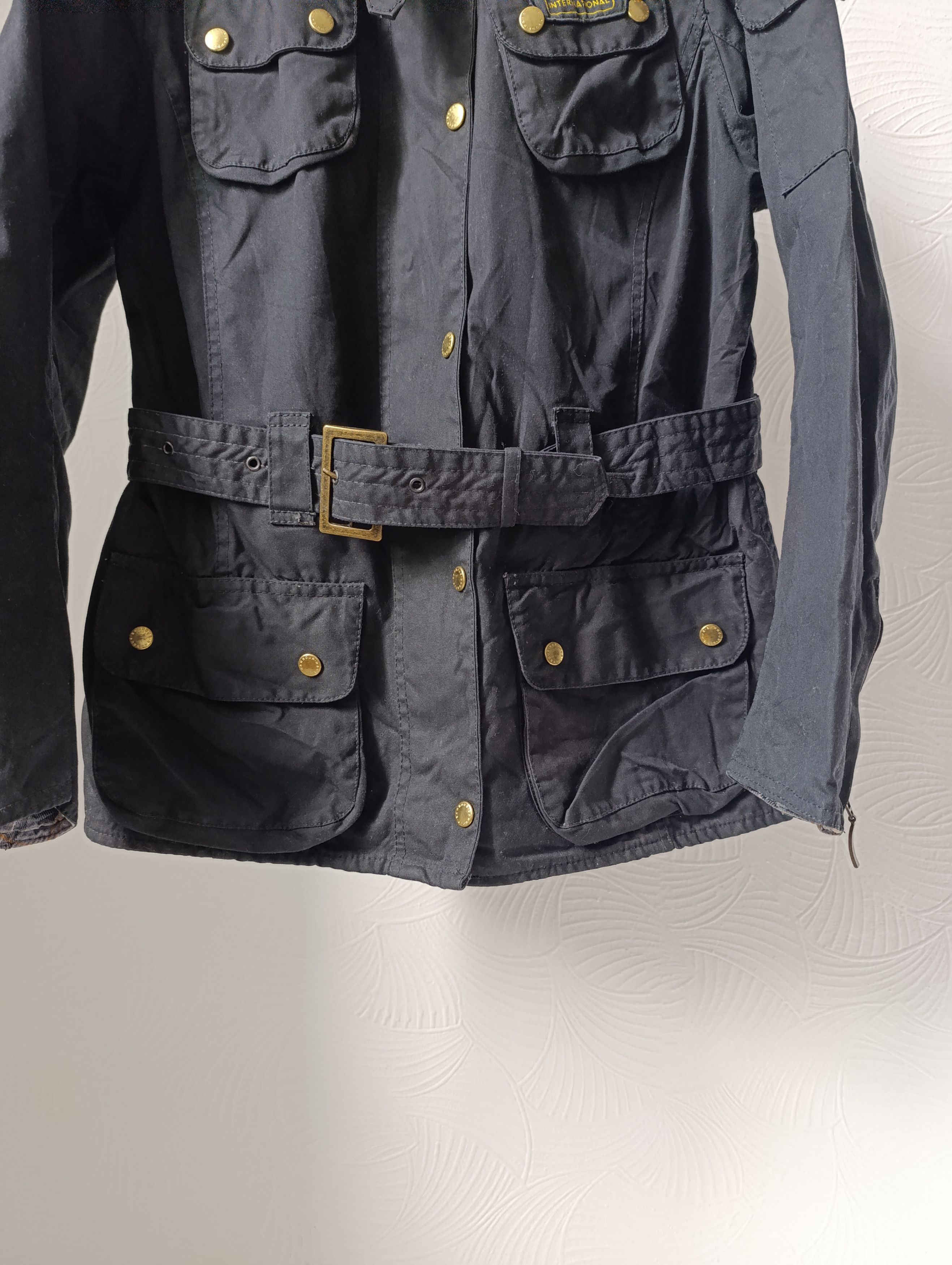 Barbour BARBOUR WAX WOMENS BIKER JACKET L1925 INTERNATIONAL JACKET Size S / US 4 / IT 40 - 3 Thumbnail
