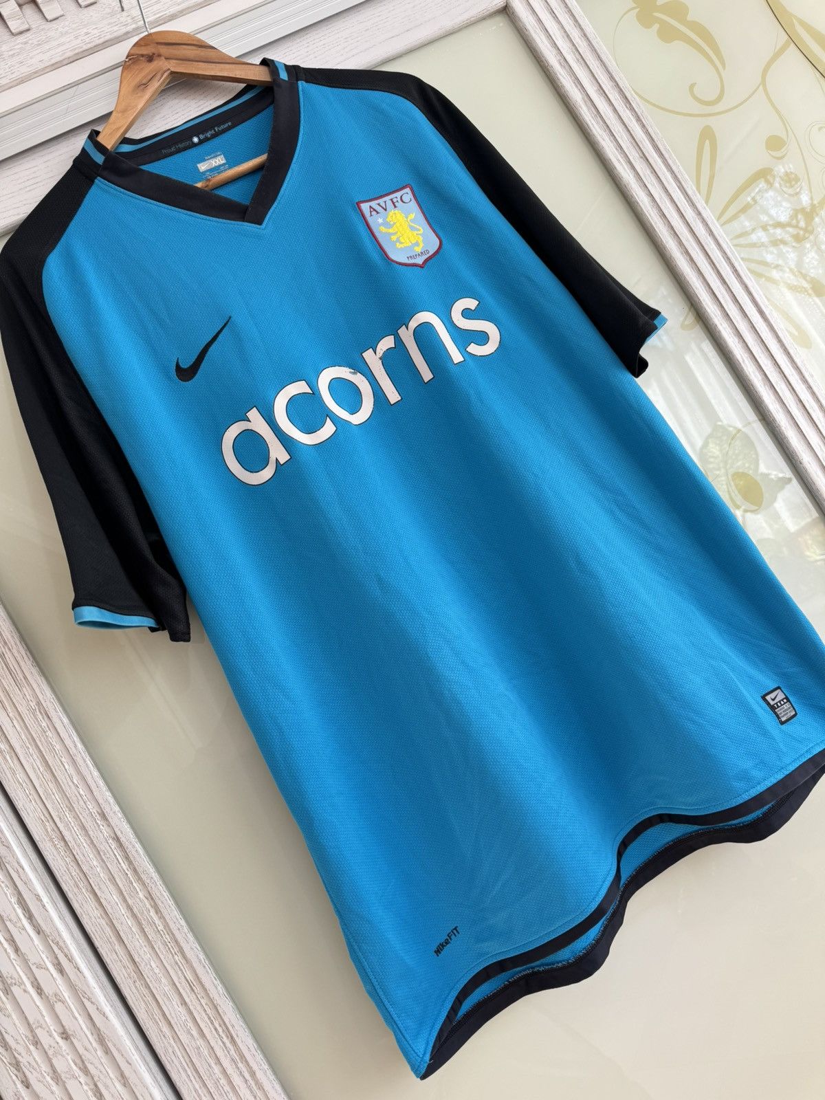 Nike × Vintage Vintage Aston Villa 2008-2009 Away Soccer Jersey Football Kit Size US XXL / EU 58 / 5 - 4 Thumbnail