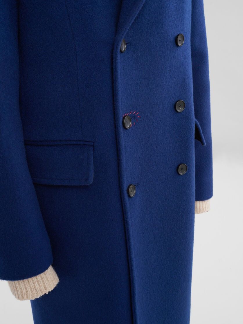 Marni o1w1db11025 Double-Breasted Coat in Blue Size US S / EU 44-46 / 1 - 4 Thumbnail