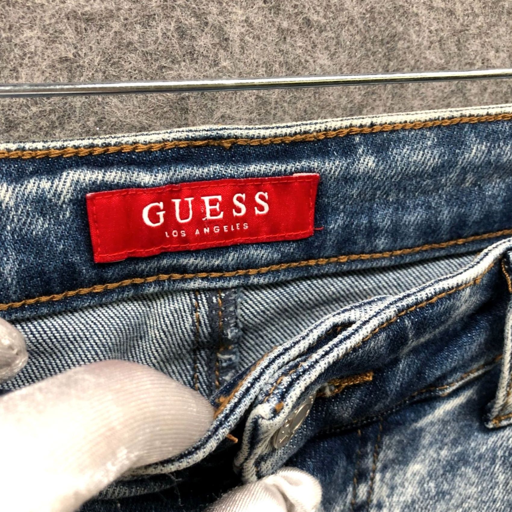 Guess GUESS Denim Skinny Jean Womens 30 Acid Wash High Rise Logo butt Stretch Jeans Size 30" / US 8 / IT 44 - 6 Thumbnail
