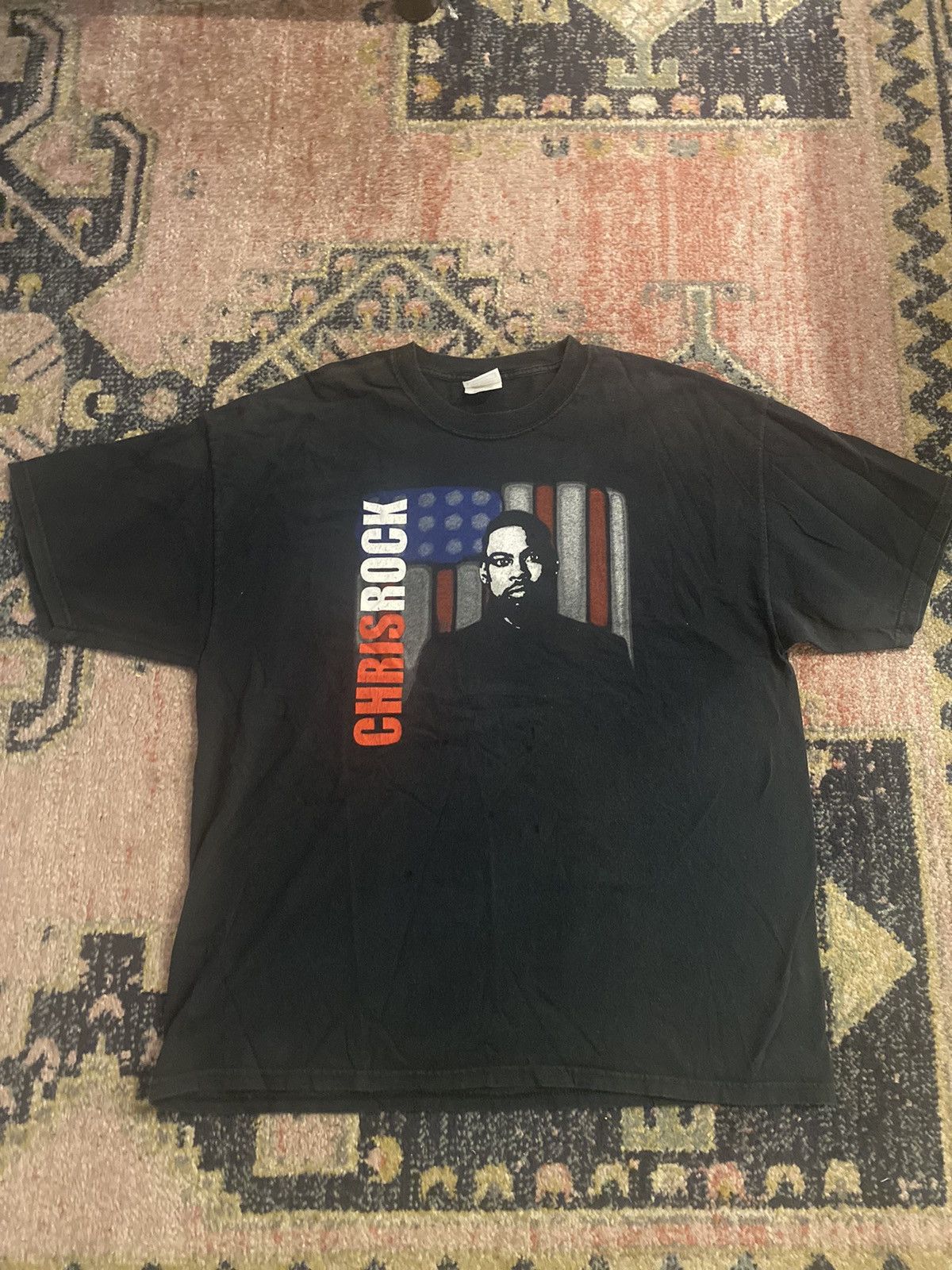 image of Tour Tee x Vintage 2003 Chris Rock Tour T Shirt in Black, Men's (Size XL)