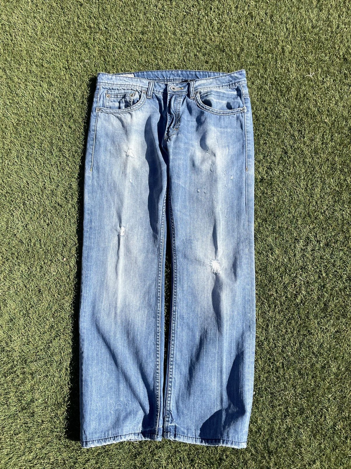 Buffalo David Bitton Buffalo David Bitton Jeans Mens Blue Light Wash 34 x 32 Size US 34 / EU 50 - 1 Thumbnail