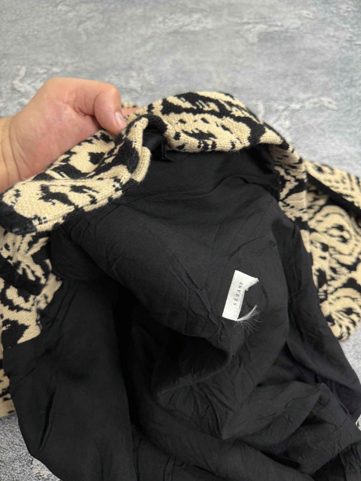 Sezane Sezane Henri Jacquard Ethnique Oversize Pocket Coat Jacket Size S / US 4 / IT 40 - 14 Thumbnail