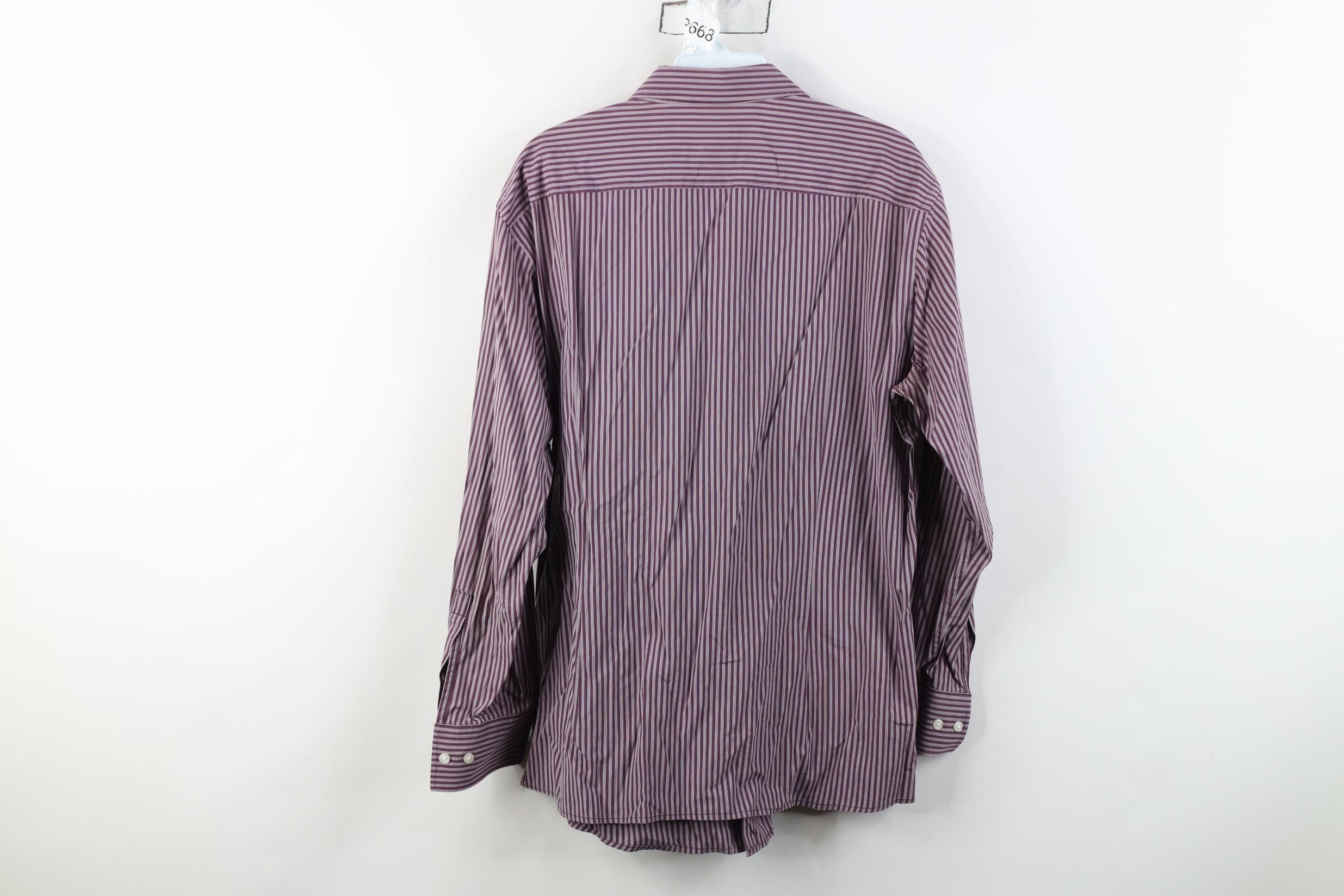 Hugo Boss Hugo Boss Slim Fit Distressed Striped Collared Button Shirt Size US M / EU 48-50 / 2 - 9 Thumbnail